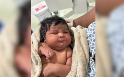 Bebê indígena nasce com 6 kg e surpreende mãe: ‘As roupinhas não vão servir’